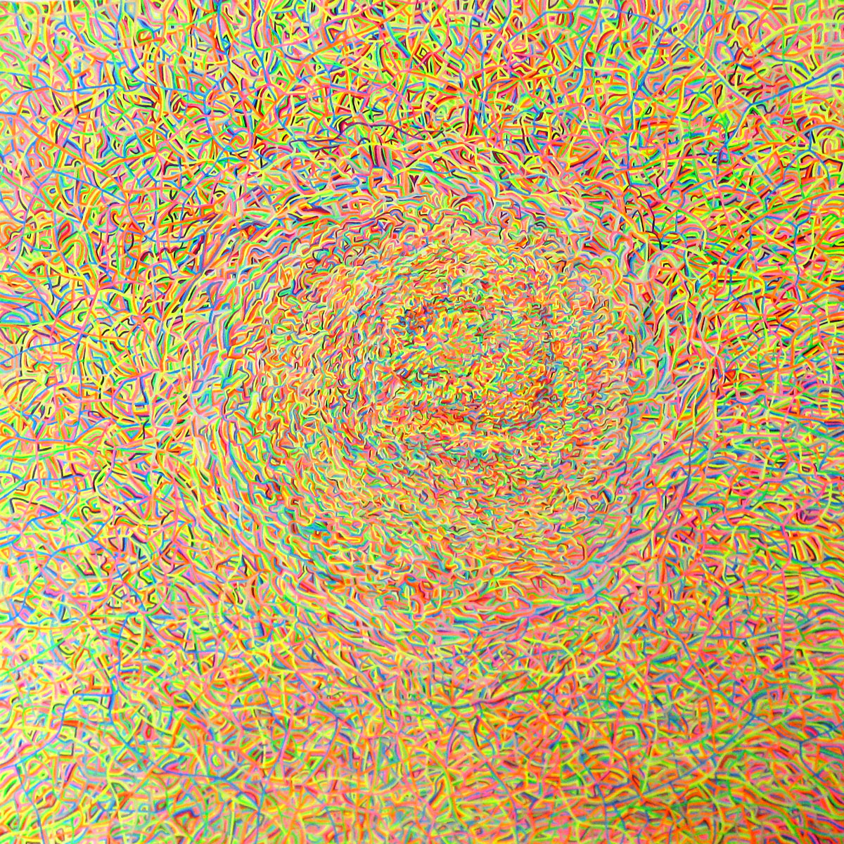 cosmos – from the triptych ‘it is not far’, Acrylic on Canvas, 2006-2009, 121 x 121 cm
