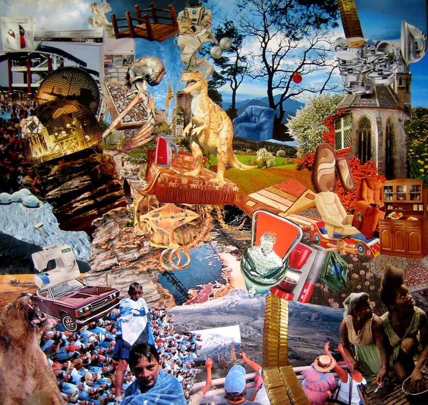 nothing to eat, Collage on Paper, 2007, 66 x 61 cm