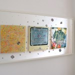white hole, Collage on Mirror, 2009, 160 x 90 cm